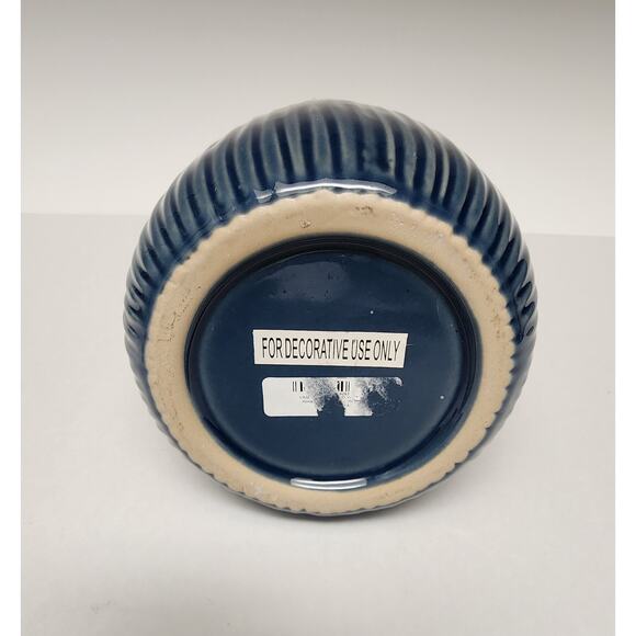 Home Decor Collection Bud Vases Style Fluted Vases Color White/Blue - Picture 8 of 9